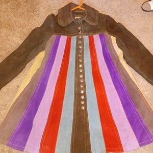 Vintage Gassy Jack rainbow leather A-line coat
